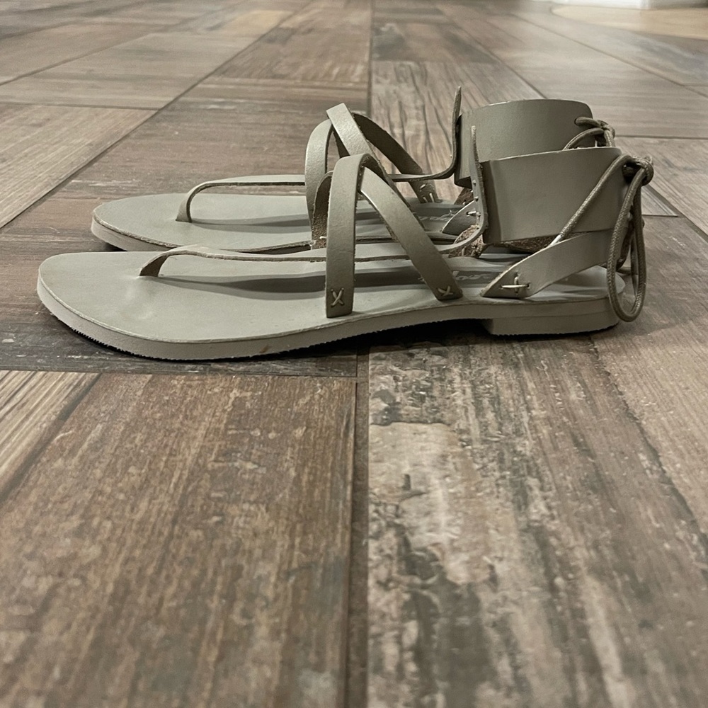 Free People Vacation Day Wrap Sandals in sky - Picture 4 of 9